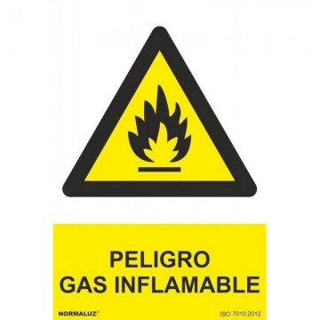 Señal Peligro Gas Inflamable